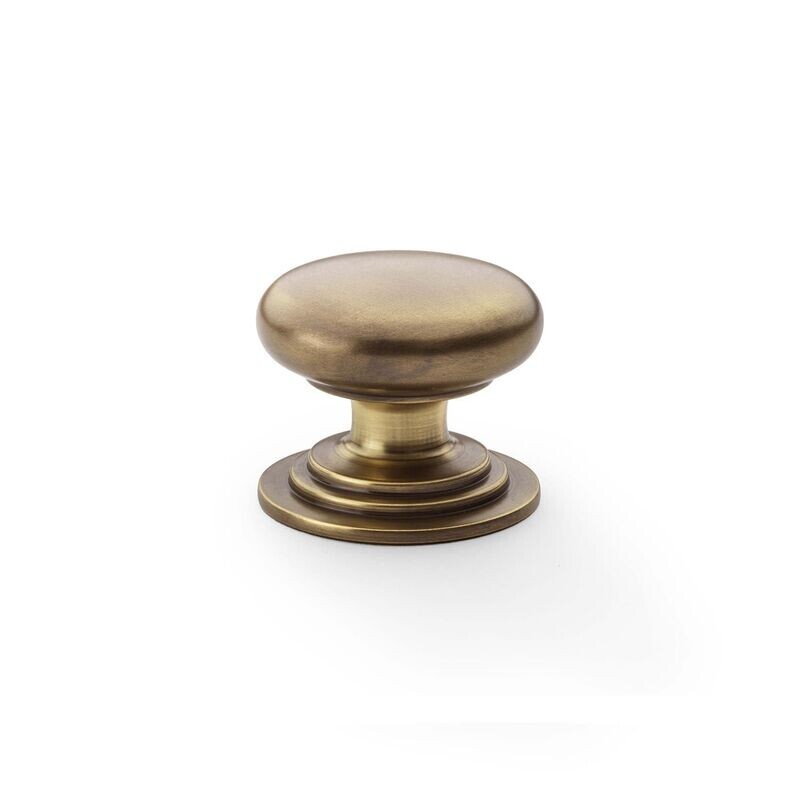 Alexander & Wilks Integral Stepped Rose Circular Knob - Large