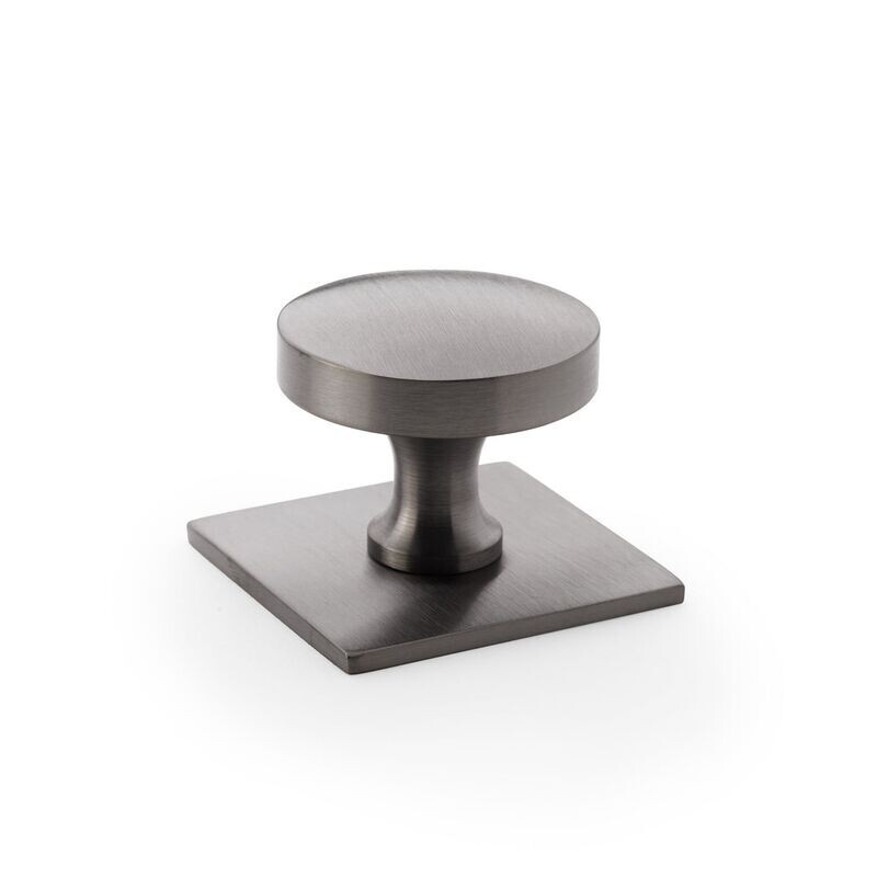 Alexander & Wilks Bullion Circular Knob on Square Plate