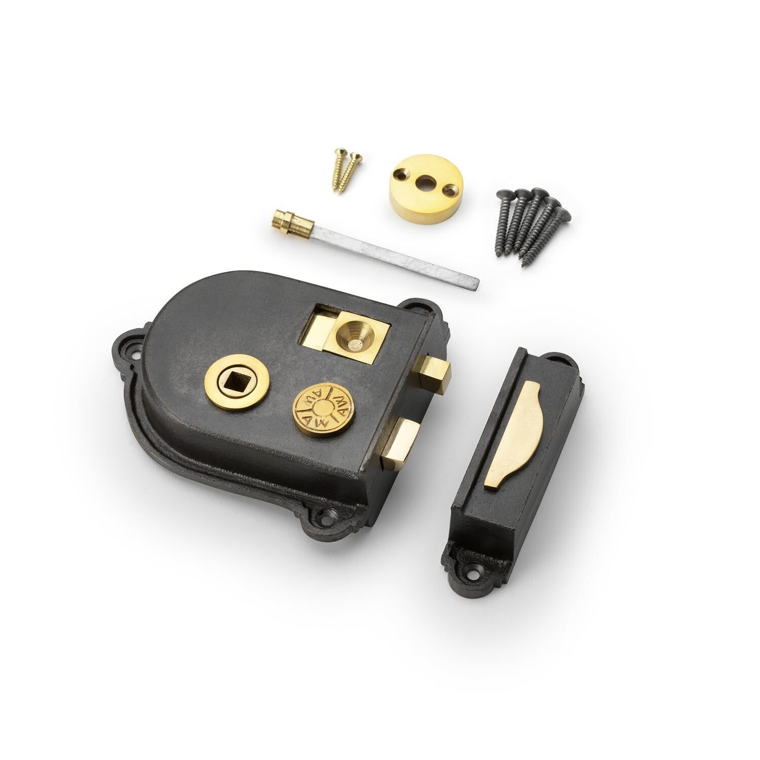 Alexander & Wilks Braithwaite Rim Lock, Available Finishes: Black