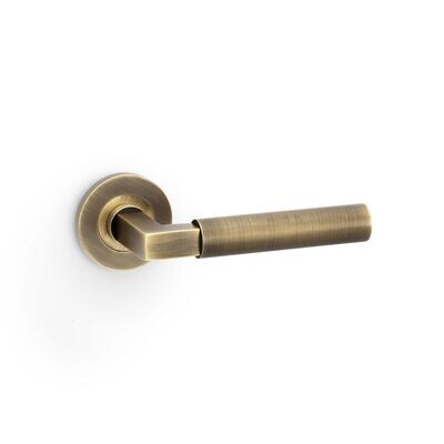 Alexander and Wilks Hurricane Plain Lever on Round Rose Door Handle