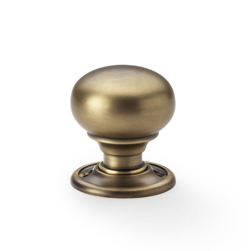 Alexander & Wilks Kershaw Door Knob - Small, Available Finishes: Antique Brass