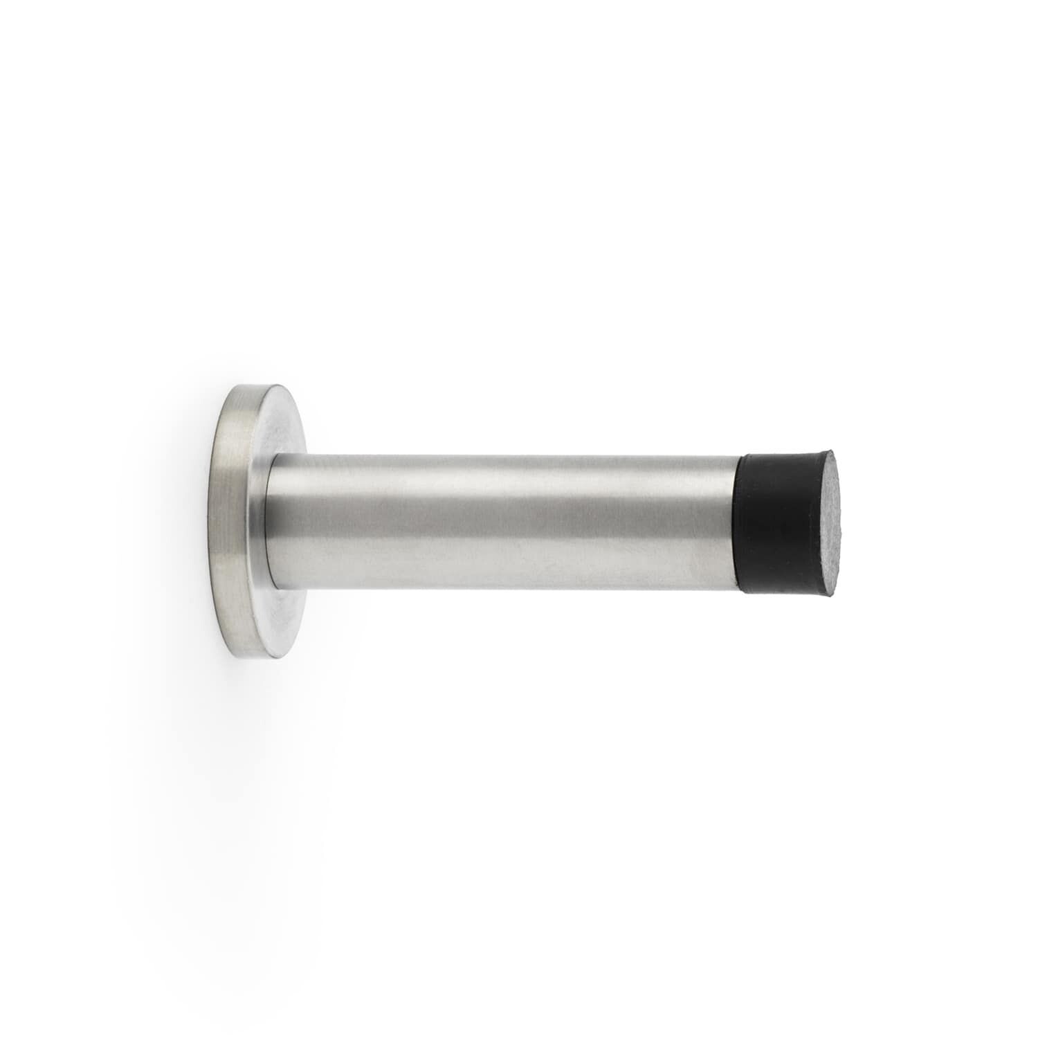 Alexander & Wilks Satin Stainless Steel Wall Mounted Cylinder Door Stop with Rose