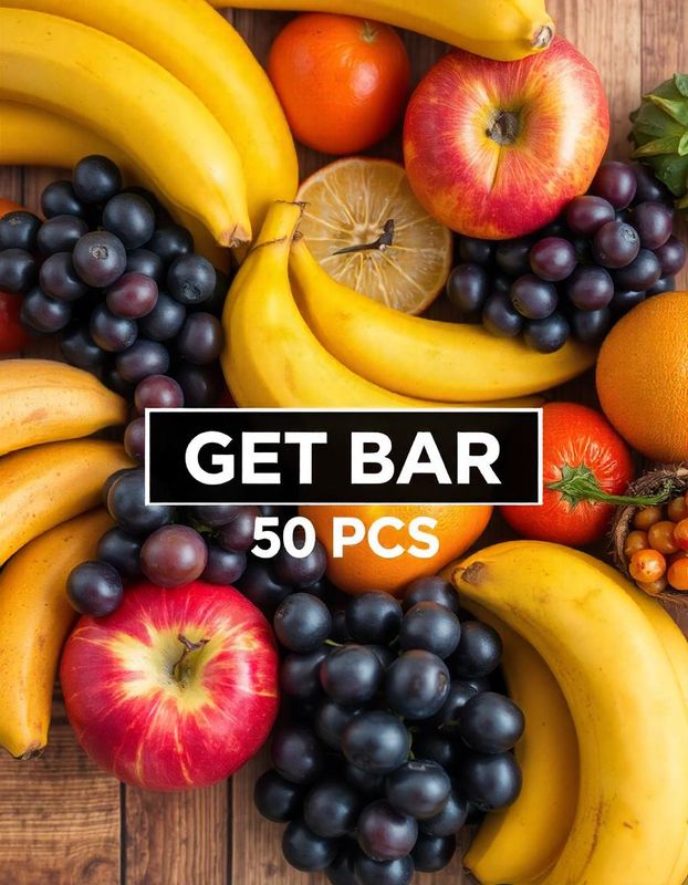 GET BAR MIXED 50 PCS FRUIT