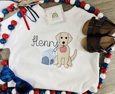 Back to School Puppy and Backpack design! ( Boy or Girl)