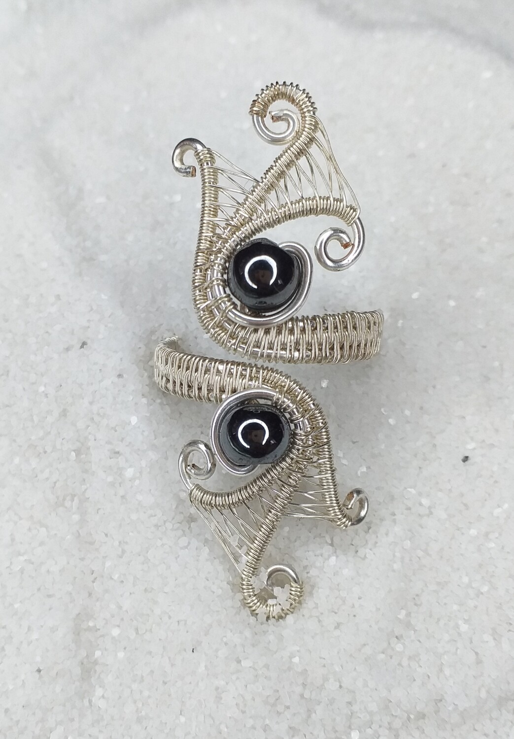 Silver Coloured Copper, Hematite Ring