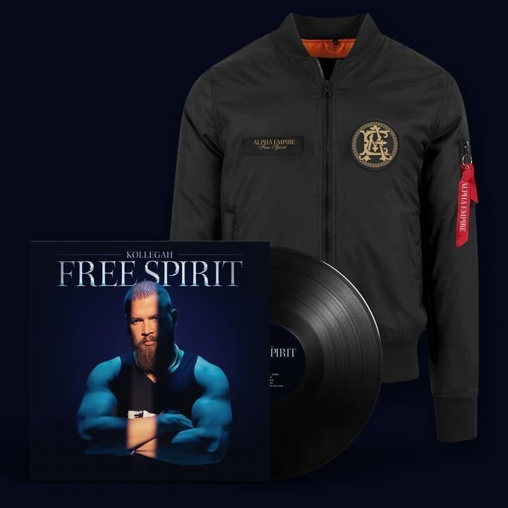 Kollegah - Free Spirit (Limited LP Bundle Gr. S, M, L, XL oder XXL)(2022) 2-LP