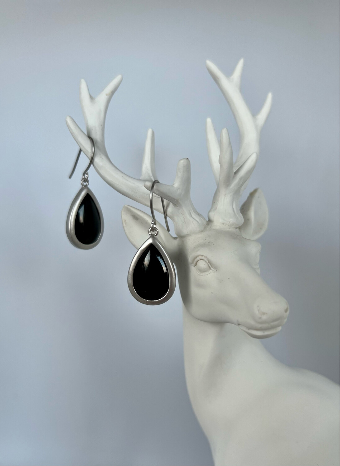 silberohrringe onyx