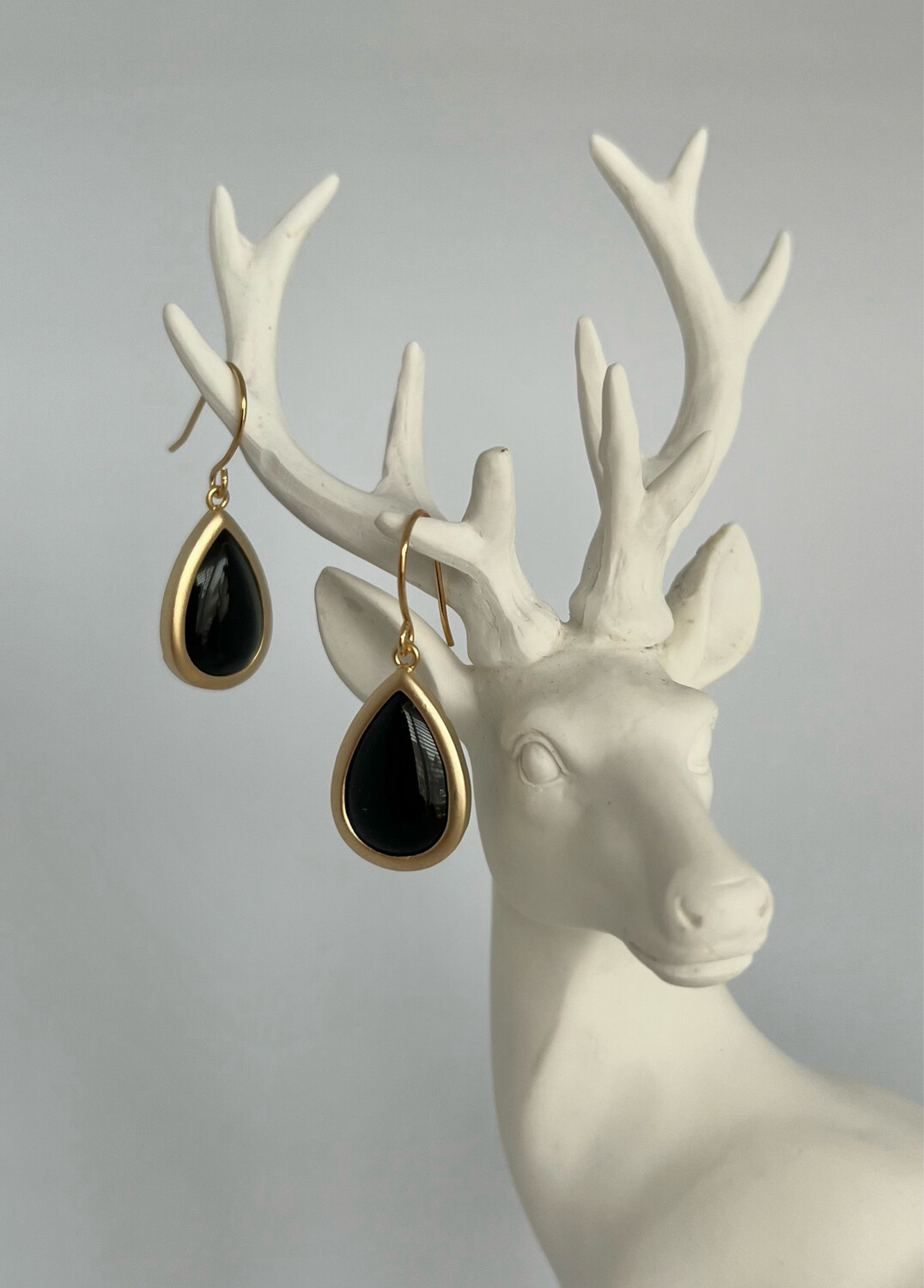 goldohrringe tropfen onyx