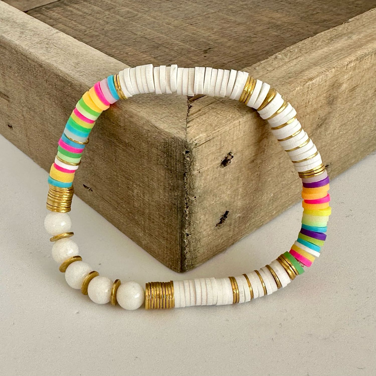 heishi regenbogen gold