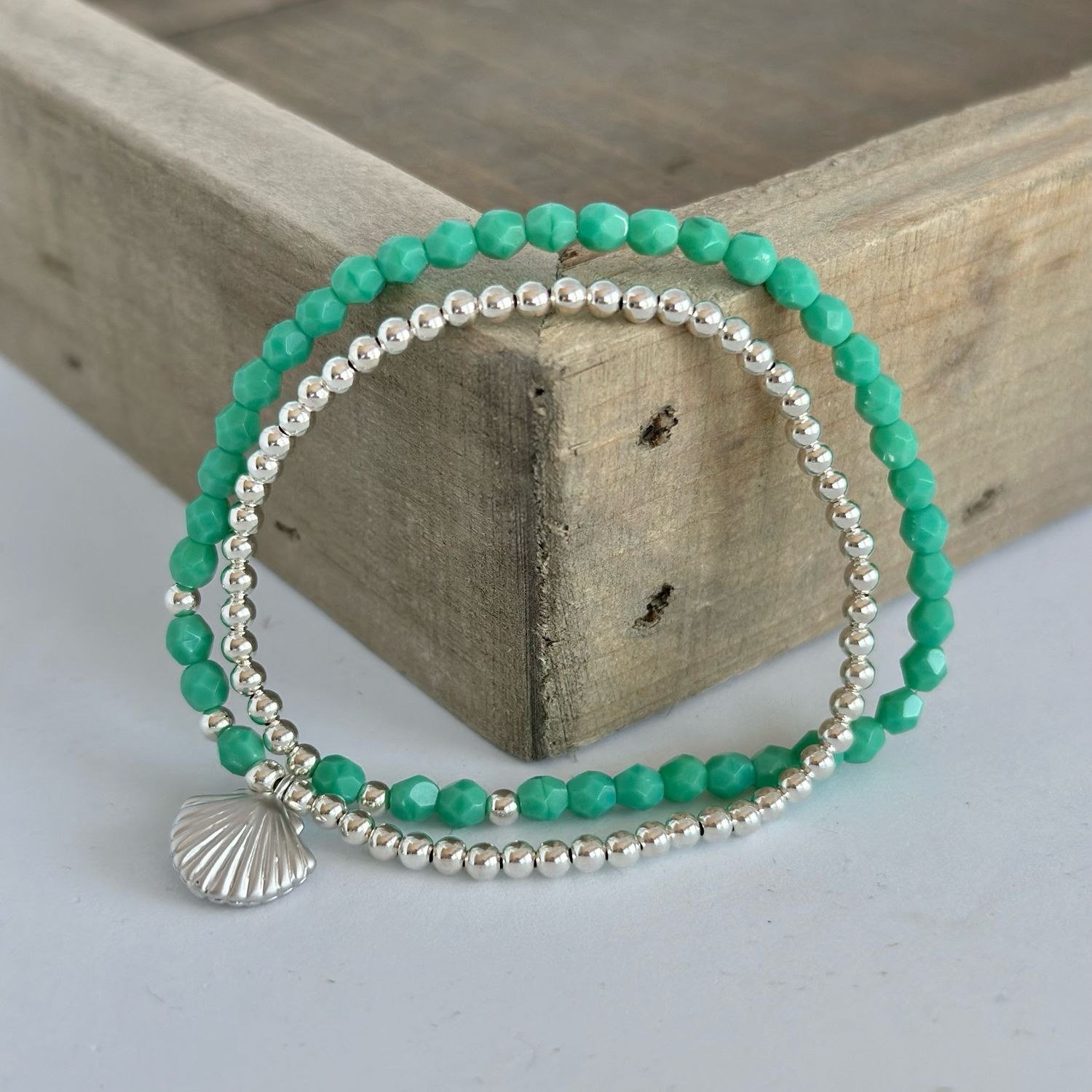 2-fach-armband deepmint-silver
