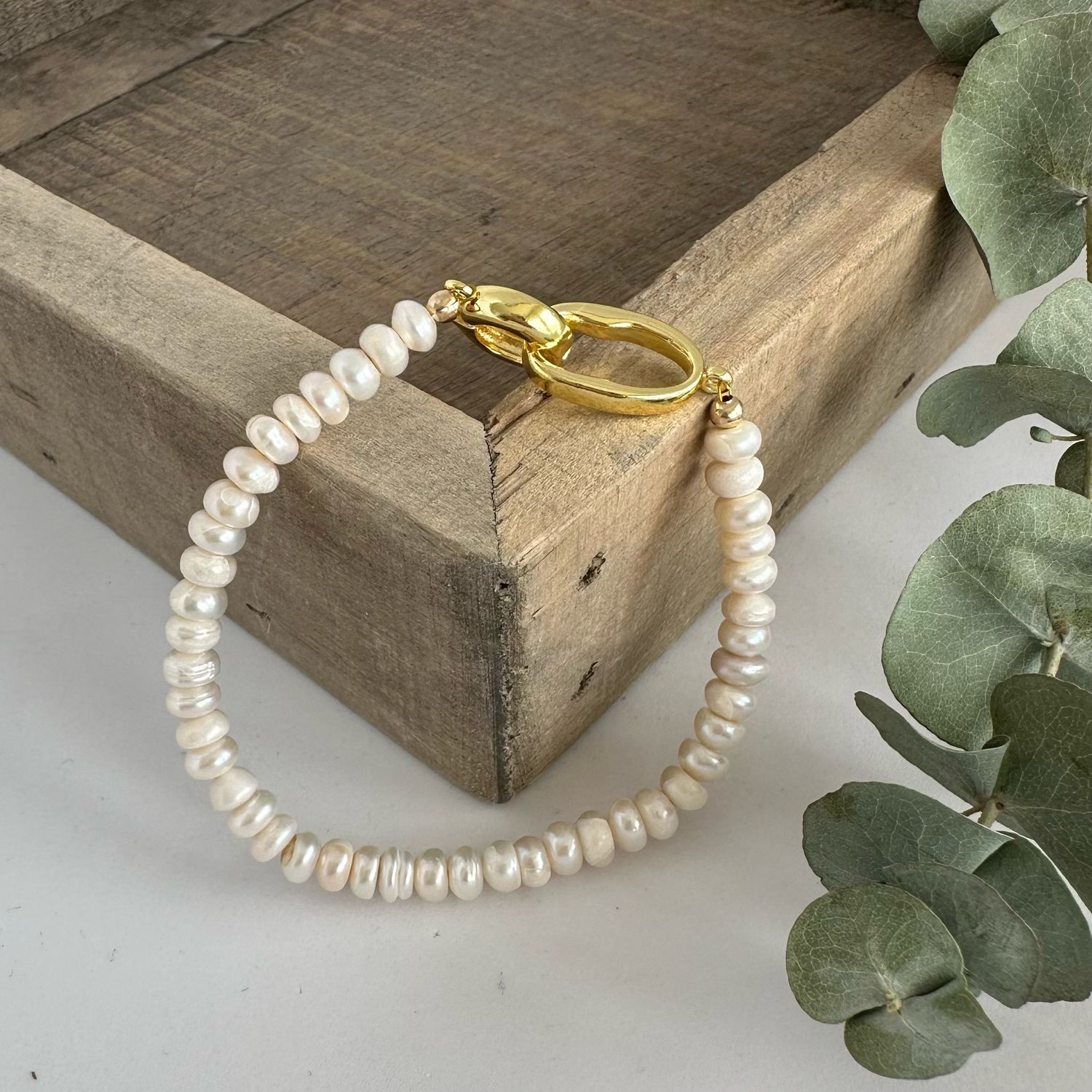 perlenarmband gold
