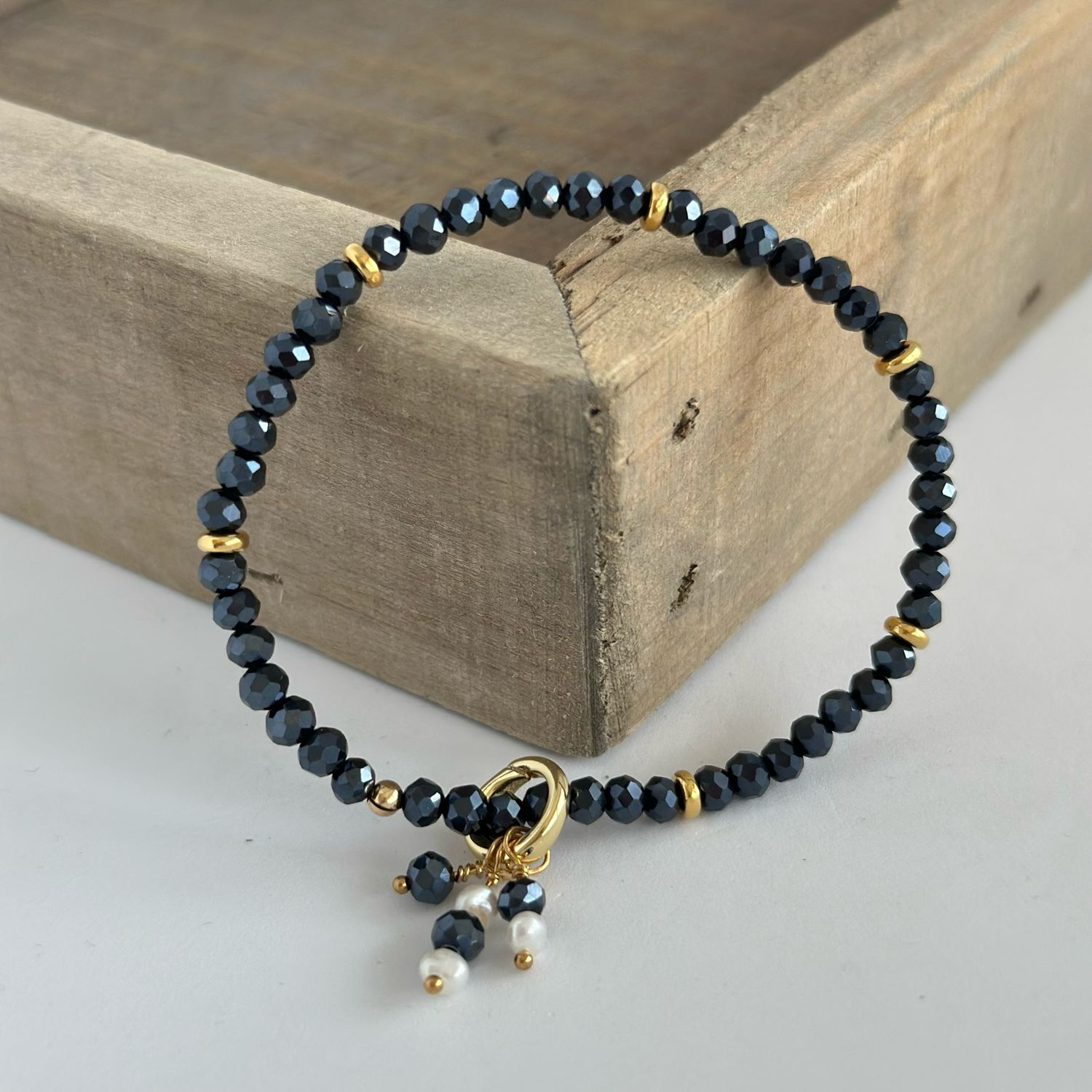 armband glasschliffperle