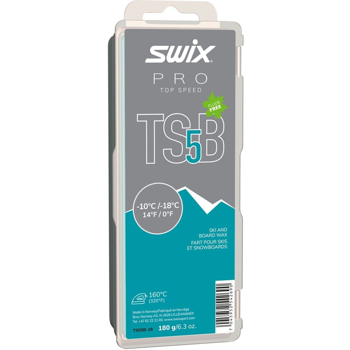 SWIX TS5 BLACK GLIDE WAX 180G