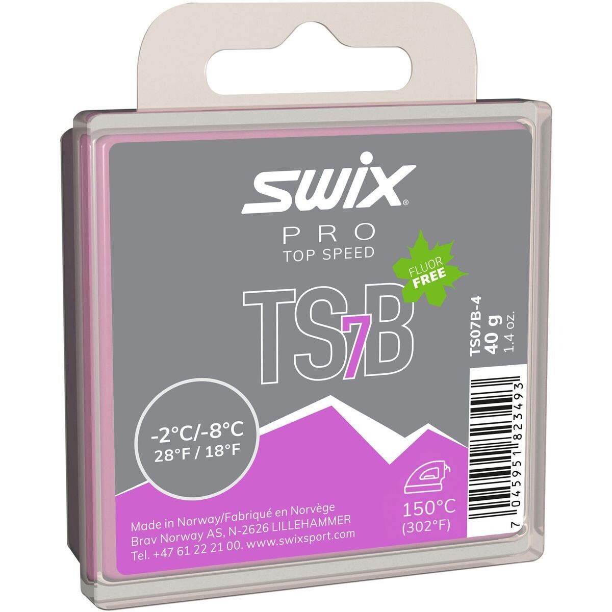 SWIX TS7 BLACK GLIDE WAX 40G