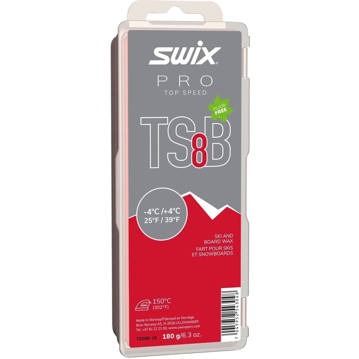 SWIX TS8 BLACK GLIDE WAX 180G