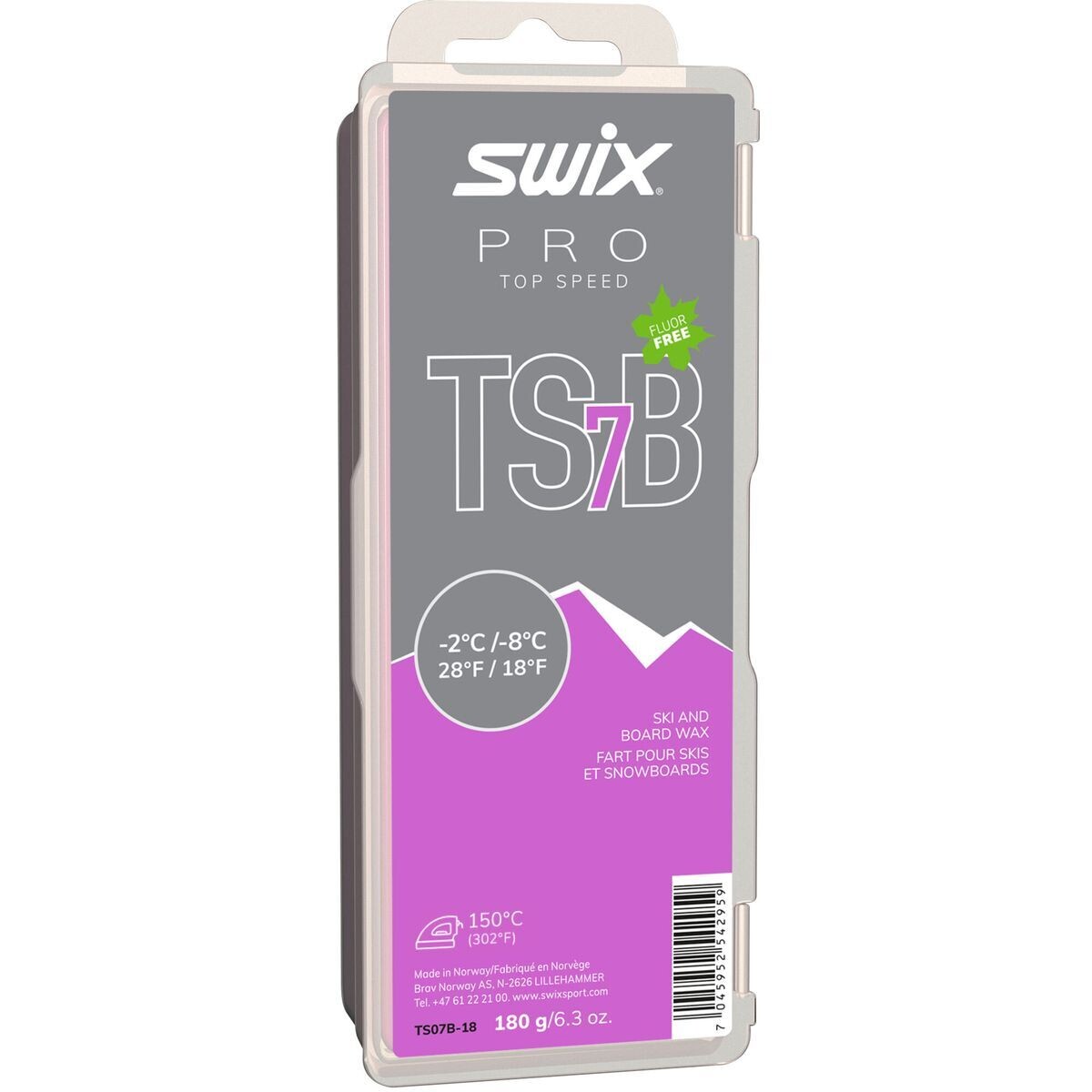 SWIX TS7 BLACK GLIDE WAX 180G