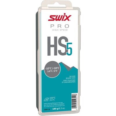 SWIX HS5 TURQUOISE GLIDE WAX 180G