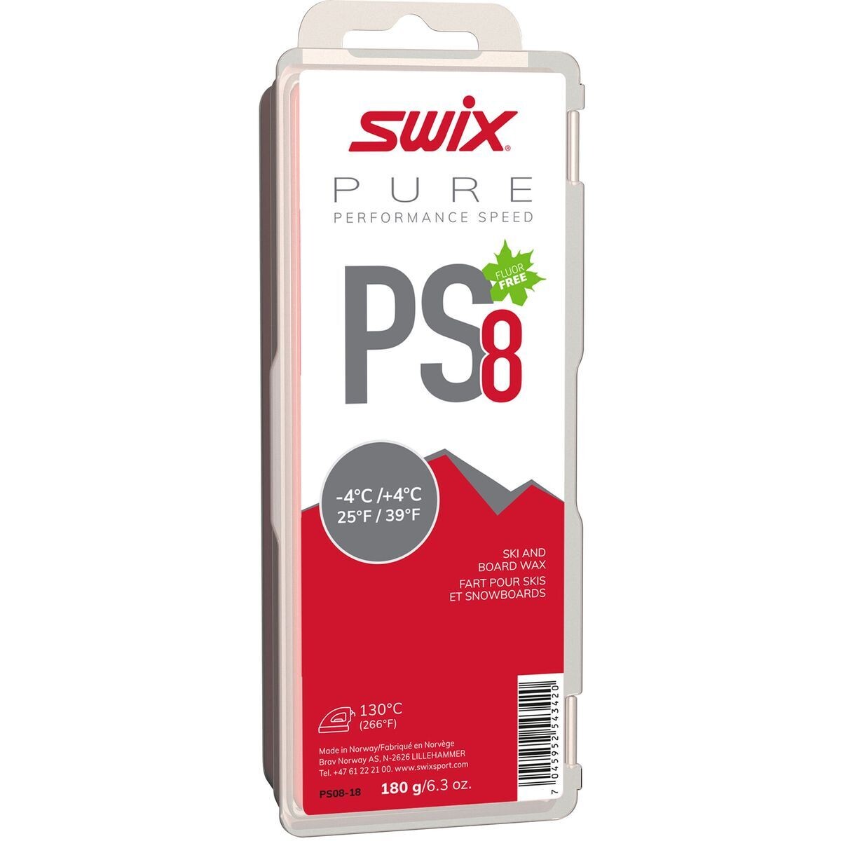 SWIX PS8 RED GLIDE WAX 180G