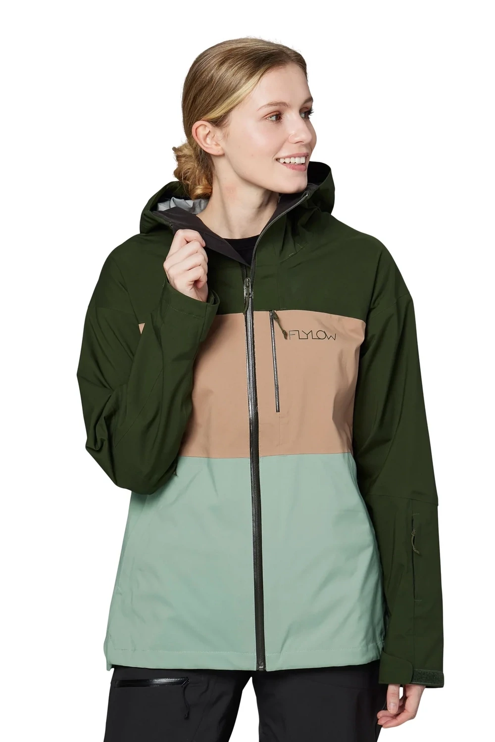 FLYLOW LUCY JACKET 23/24 WOMEN, Color: PINE/CHAI/SEAGLASS, Size: S