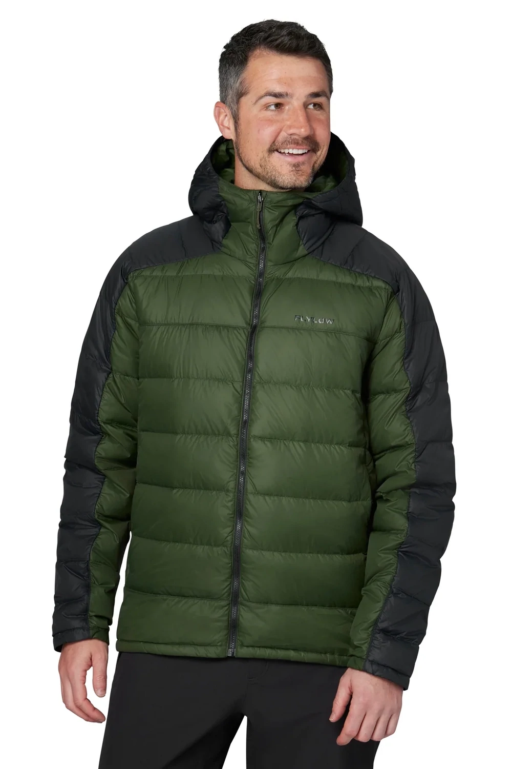 FLYLOW GENERAL&#39;S DOWN HOODED JACKET 23/24 MEN, Color: BLACK/PINE, Size: XL