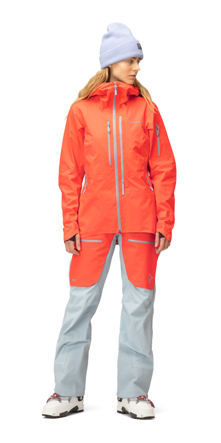 NORRONA LOFOTEN GORE-TEX PRO JACKET 23/24 WOMEN, Color: ORANGE ALERT, Size: S
