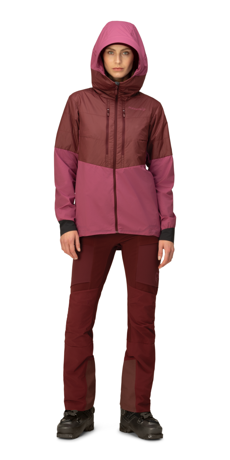 NORRONA LYNGEN AERO80 INSULATED ZIP HOODED JACKET 23/24 WOMEN, Color: VIOLET QUARTZ, Size: S