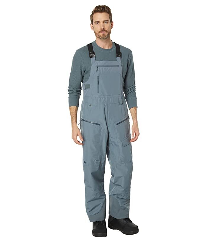 FLYLOW SNOWMAN BIB MEN, Color: SLATE, Size: XL