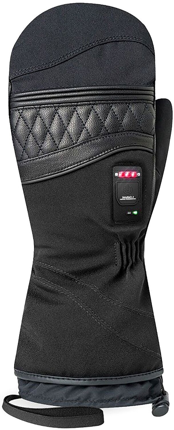 RACER HEATED MITTENS UNISEX, Color: BLACK, Size: 6