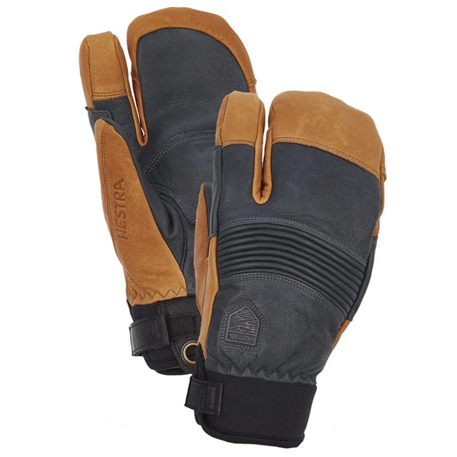HESTRA FREERIDE CZONE 3 FINGER GLOVE 24/25 UNISEX, Color: GREY/CORK, Size: 10