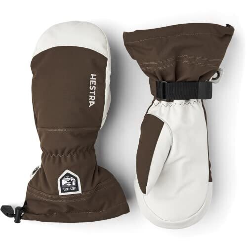 HESTRA ARMY LEATHER HELI MITT 24/25 UNISEX, Color: ESPRESSO, Size: 10