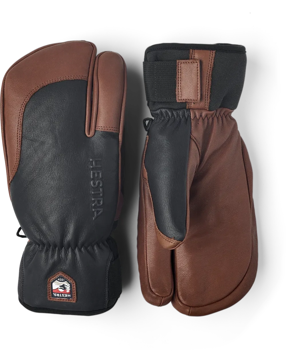 HESTRA TOPO 3 FINGER GLOVE 24/25 UNISEX, Color: NAVY/BROWN, Size: 11