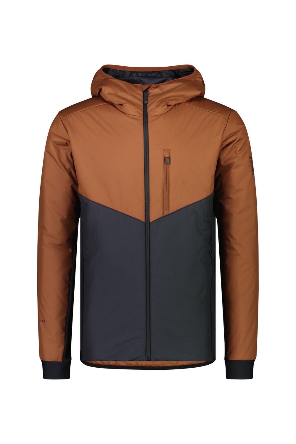 MONS ROYALE ARETE WOOL INSULATION HOODY 23/24 MEN, Color: DARK COPPER/BLACK, Size: L