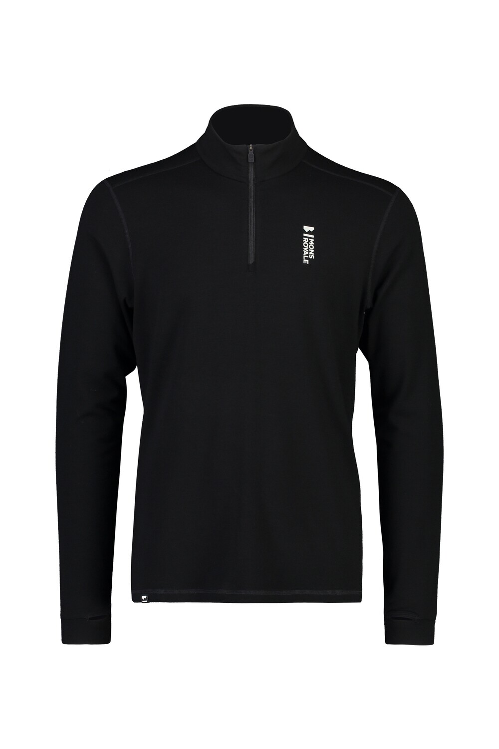 MONS ROYALE CASCADE 1/4 ZIP LONG SLEEVE 23/24 MEN, Color: BLACK, Size: M