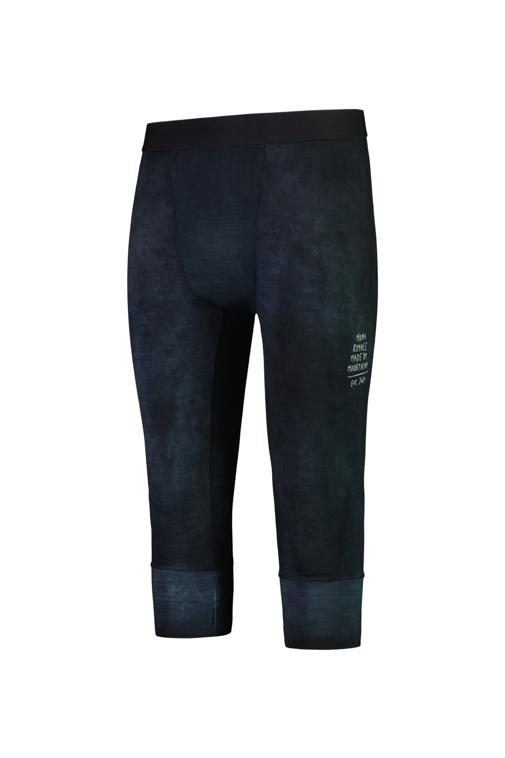 MONS ROYALE CASCADE 3/4 LEGGING 23/24 MEN, Color: BLACK STORM WASH, Size: M