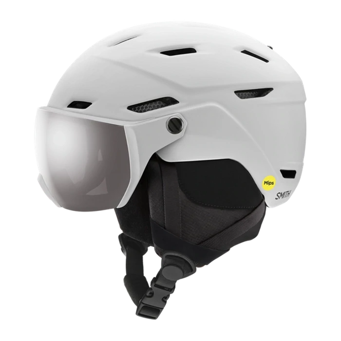 SMITH SURVEY MIPS HELMET, Color: MATTE WHITE | CP SUN PLATINUM MIRROR LENS, Size: S
