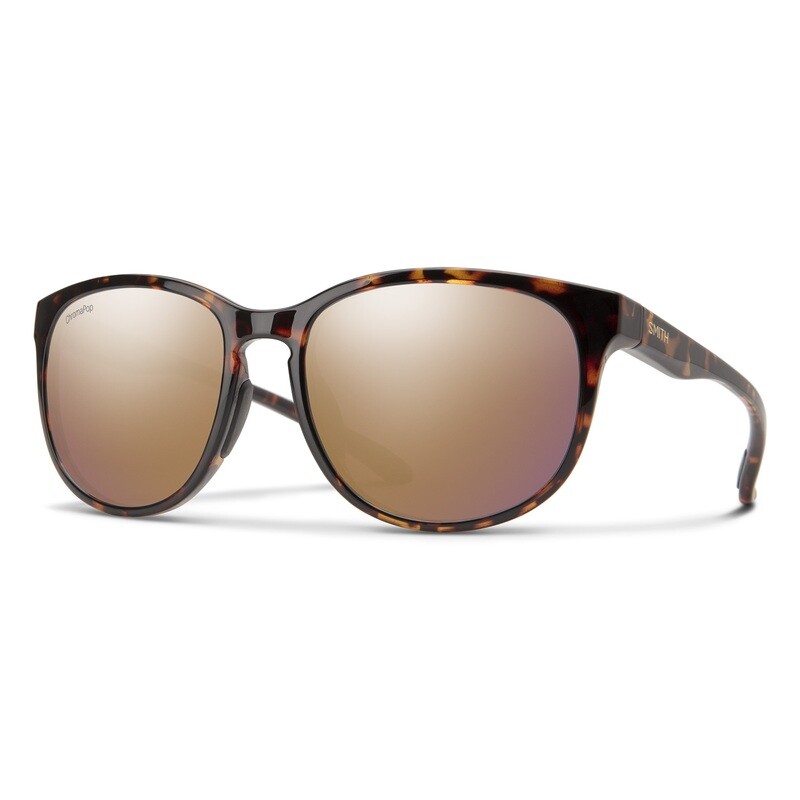 SMITH LAKE SHASTA SUNGLASSES TORTOISE + CHROMAPOP POLARIZED ROSE GOLD LENS