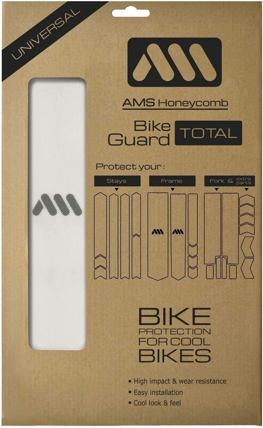 ALL MOUNTAIN STYLE HONEYCOMB FRAME GUARD TOTAL - CLEAR/SILVER