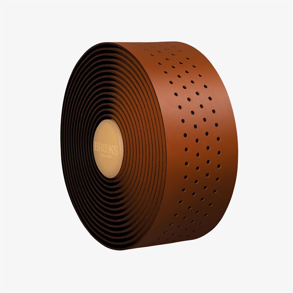 BROOKS PERFORATED LEATHER HANDLEBAR TAPE ANTIQUE BROWN