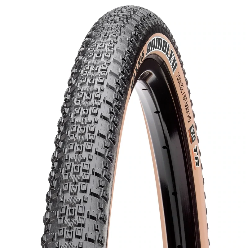 MAXXIS TIRE GRAVEL RAMBLER 700X38C F60 DC EXO TR TANWALL