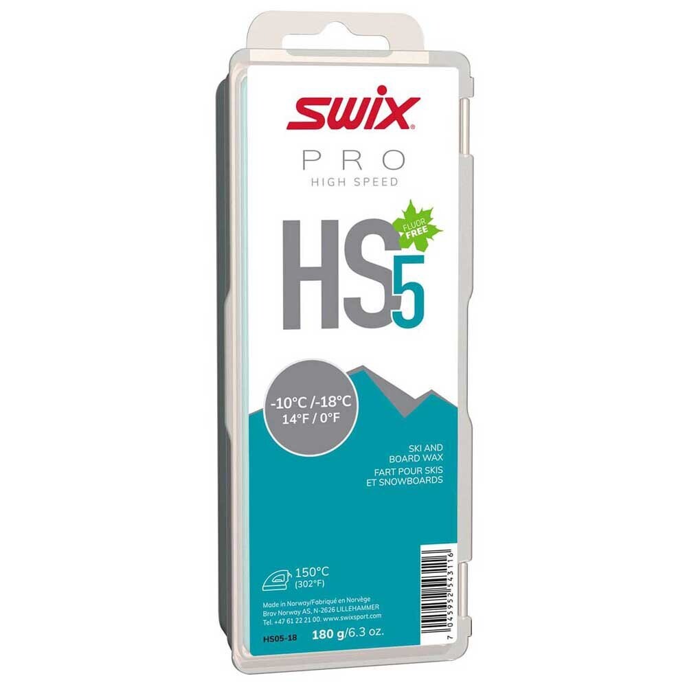 SWIX HS5 TURQUOISE GLIDE WAX 180G