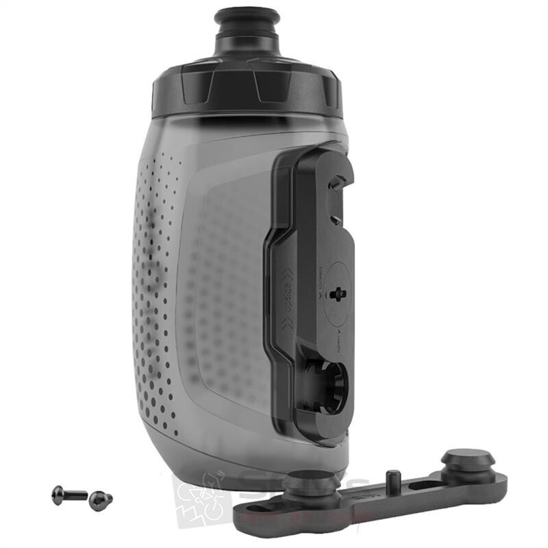 FIDLOCK TWIST BOTTLE 450ML WITH BASE TRANSPARENT BLACK
