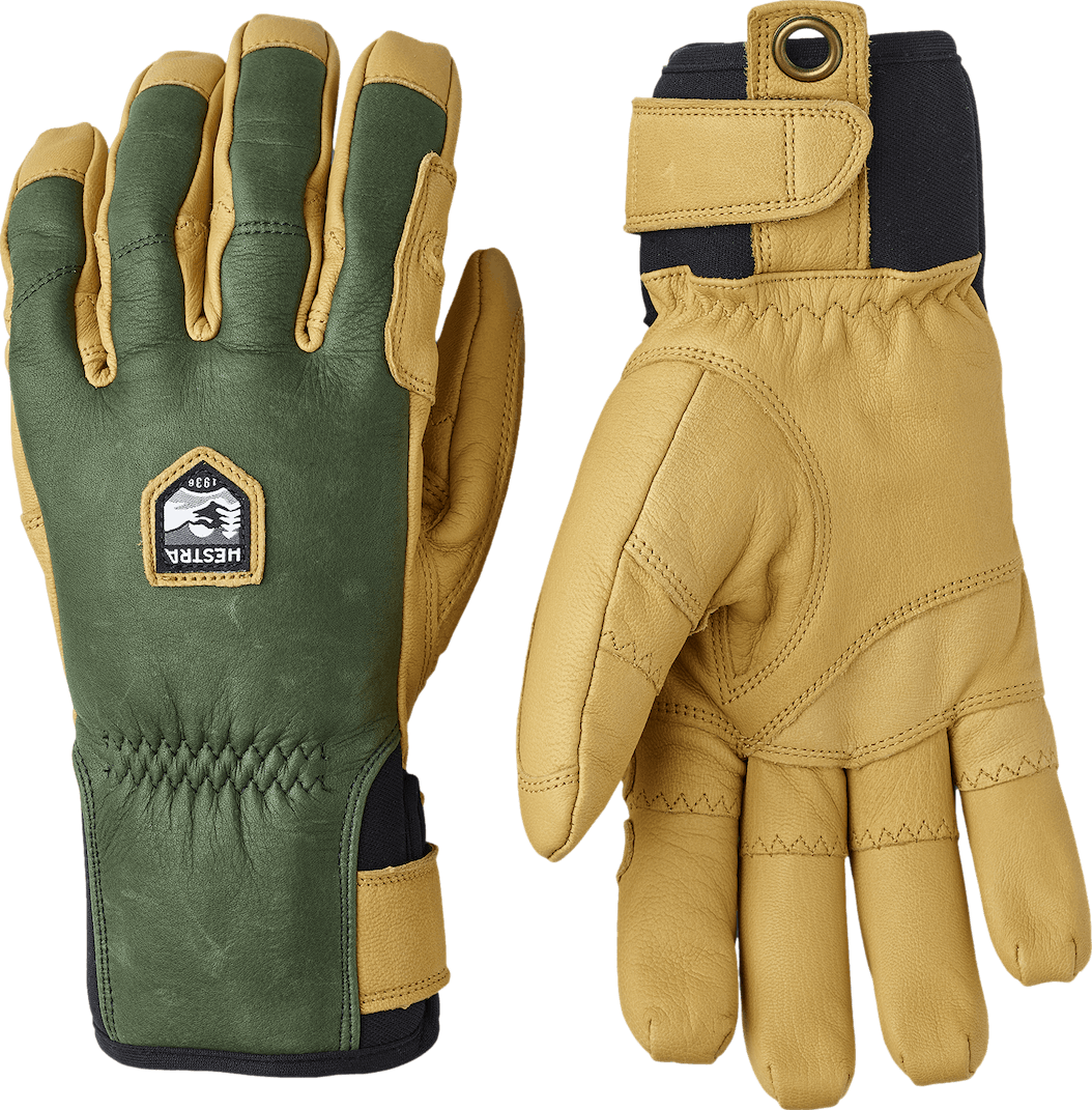 HESTRA ERGO GRIP INCLINE, Color: FOREST/NAT YELLOW, Size: 6