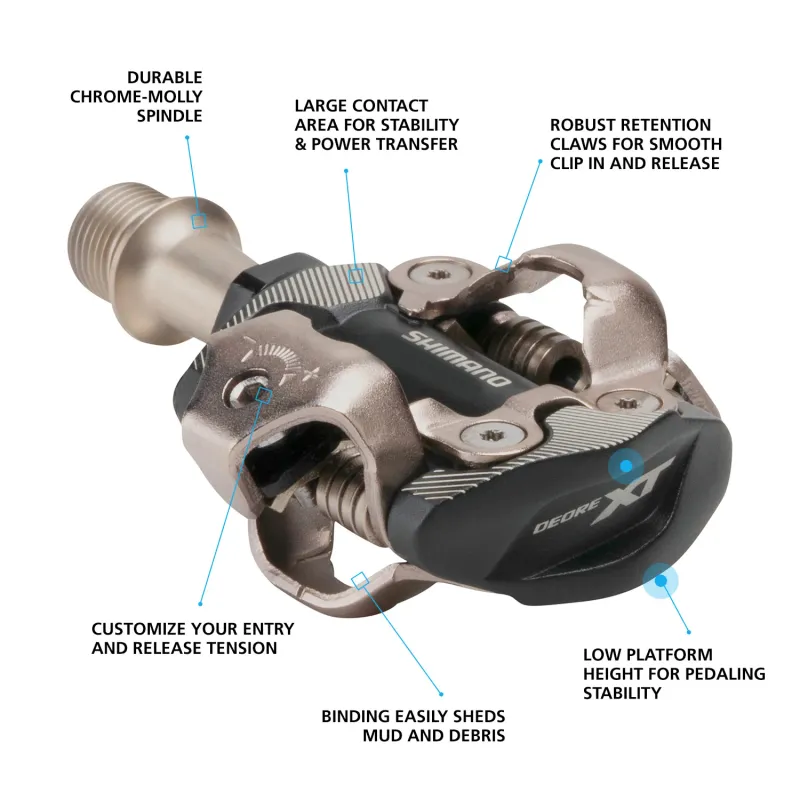 SHIMANO PD-M8100 DEORE XT SPD PEDAL W/CLEAT SM-SH51
