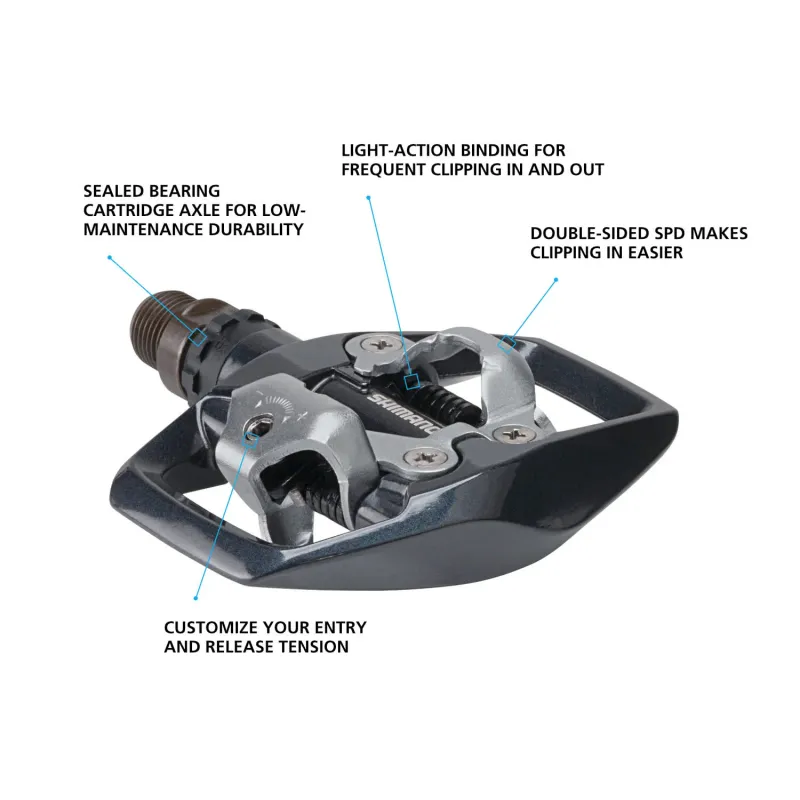 SHIMANO PEDAL, PD-ED500, SPD PEDAL, W/CLEAT(SM-SH56)