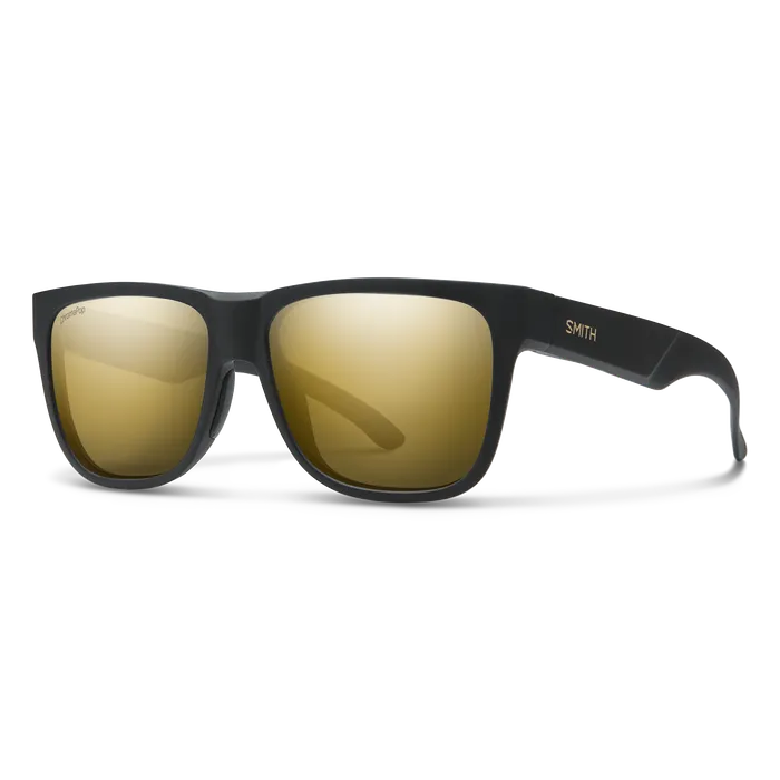 SMITH LOWDOWN 2 SUNGLASSES MATTE BLACK + CHROMAPOP POLARIZED GOLD LENS