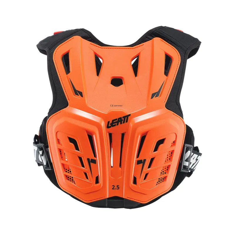 LEATT PROTECTION ARMOUR CHEST PROTECTOR 2.5 ORANGE/BLACK (147-159CM) JUNIOR L/XL