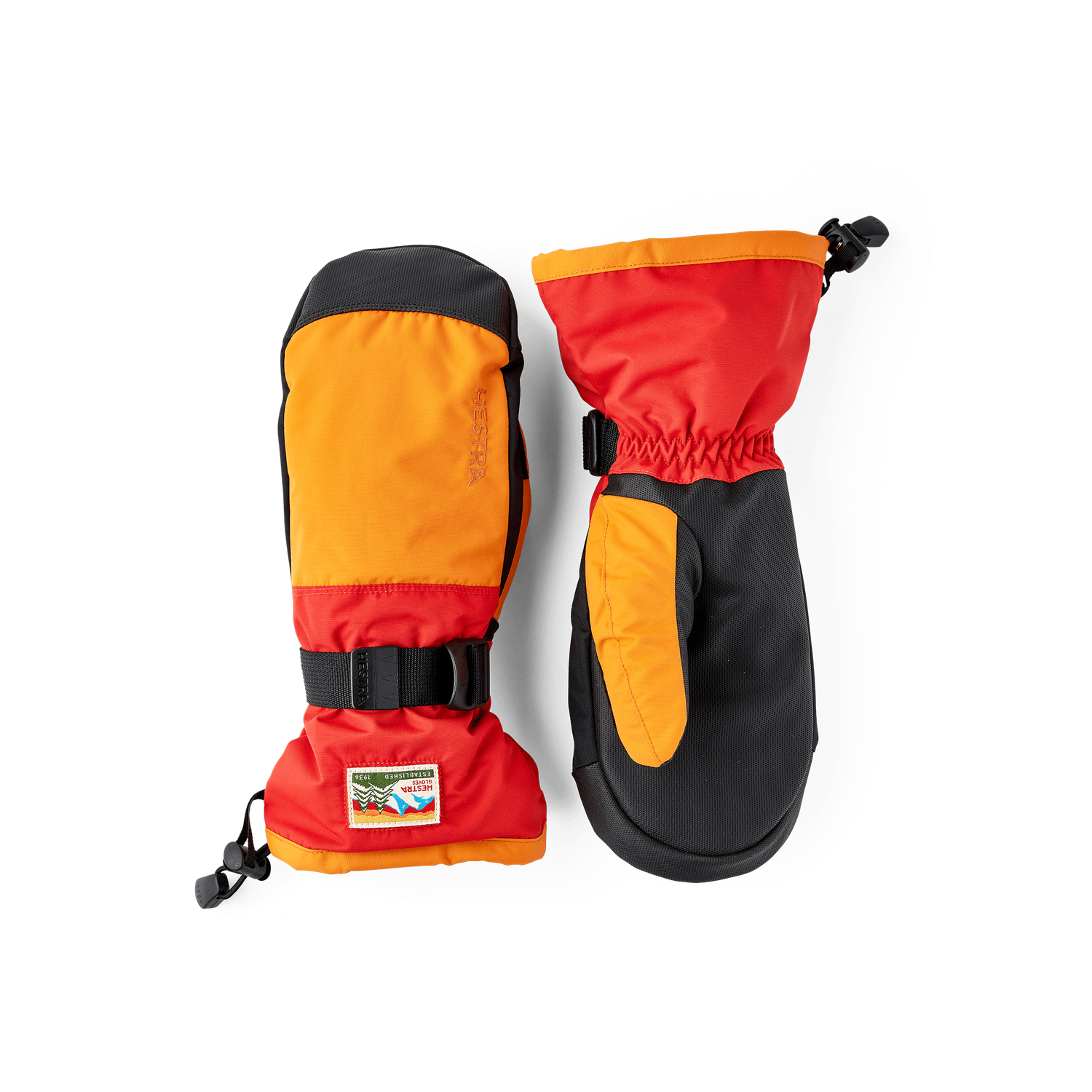 HESTRA GAUNTLET SR MITT UNISEX, Color: ORANGE/LIGHT RED, Size: 8