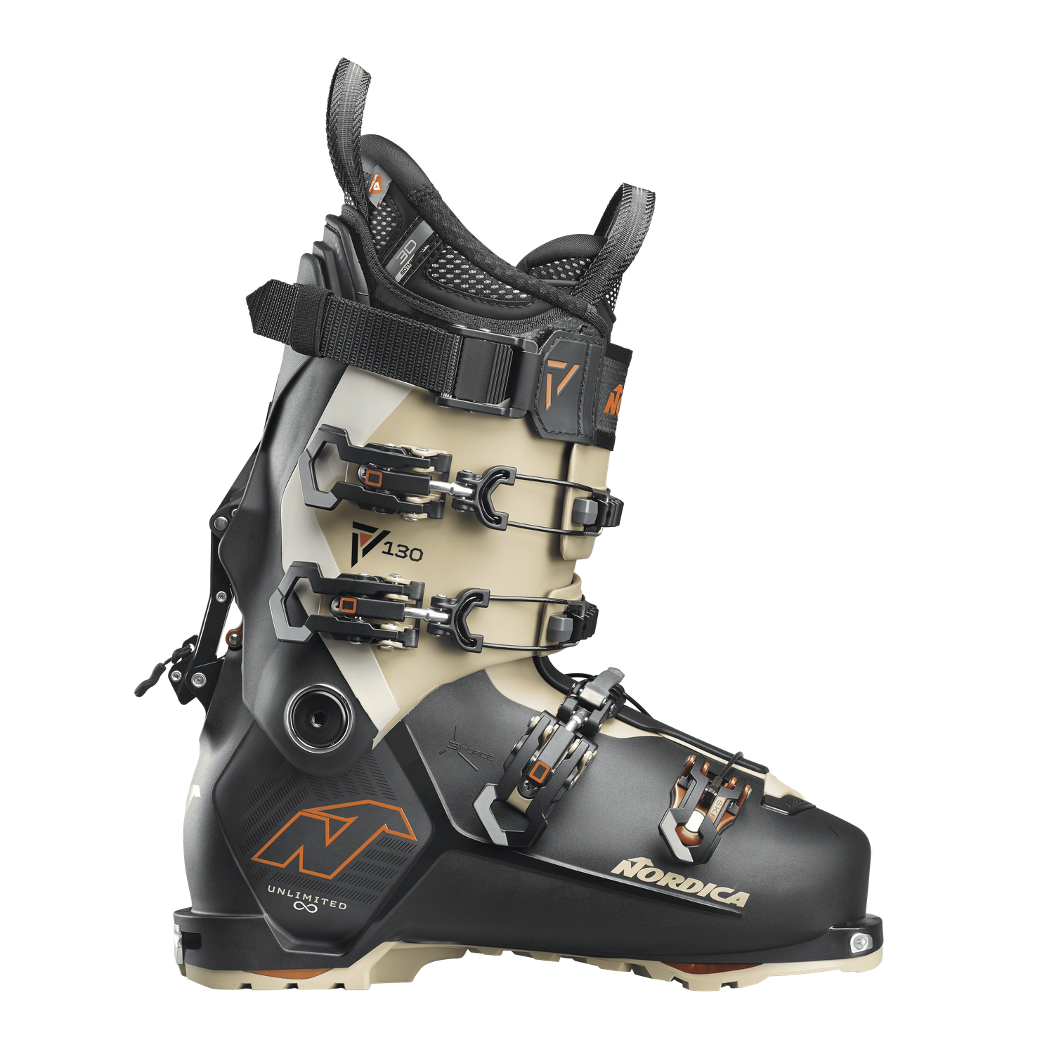 NORDICA UNLIMITED 130 DYN ALPINE SKI BOOTS 25/26  UNISEX