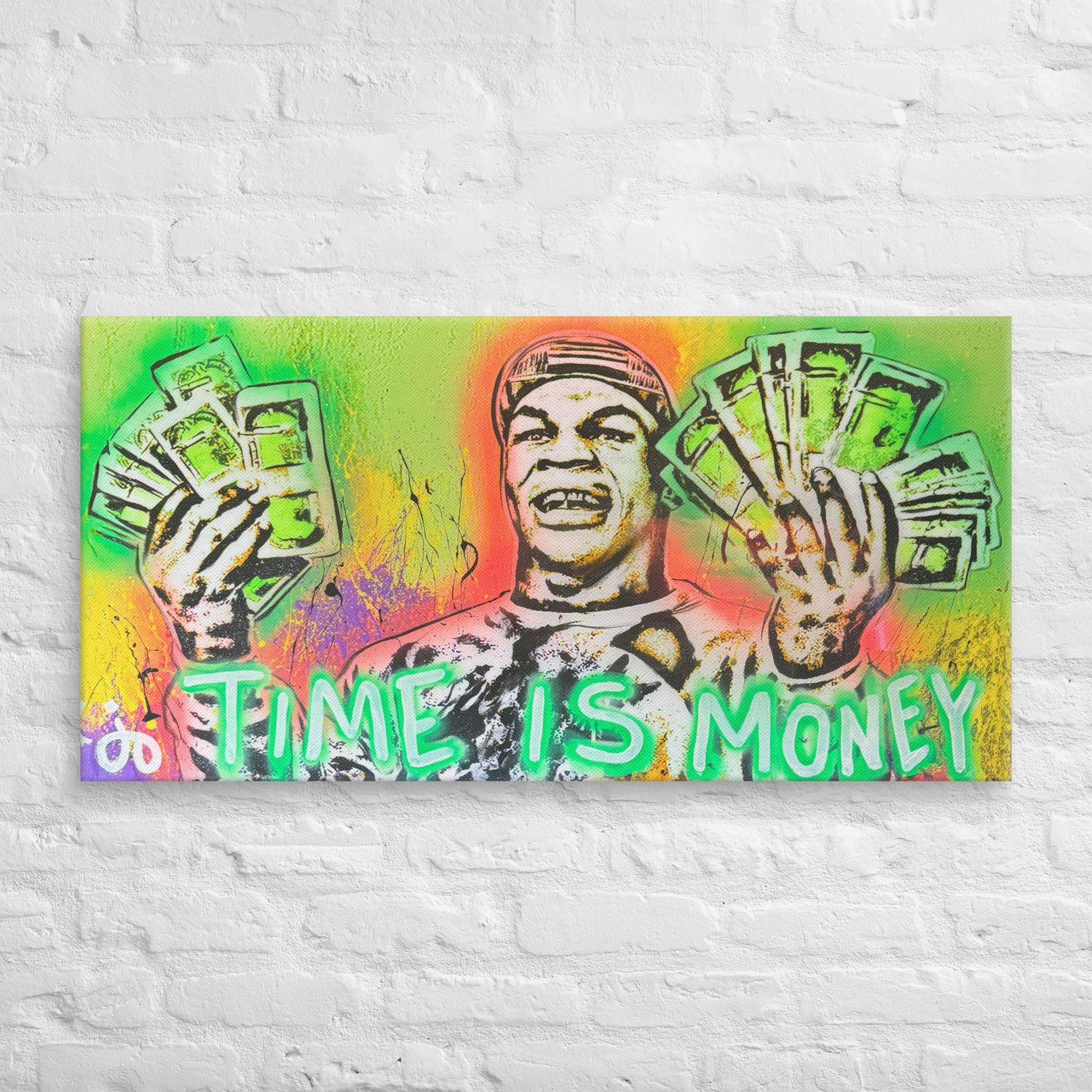 "Time Is Money" Canvas Print 20 x 40