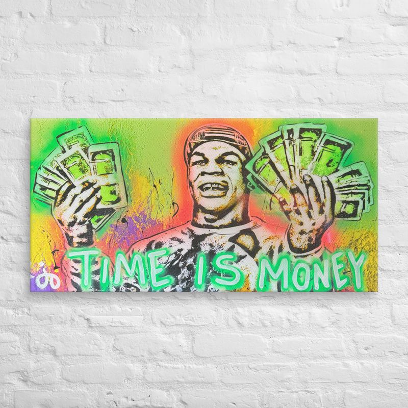 "Time Is Money" Canvas Print 20 x 40